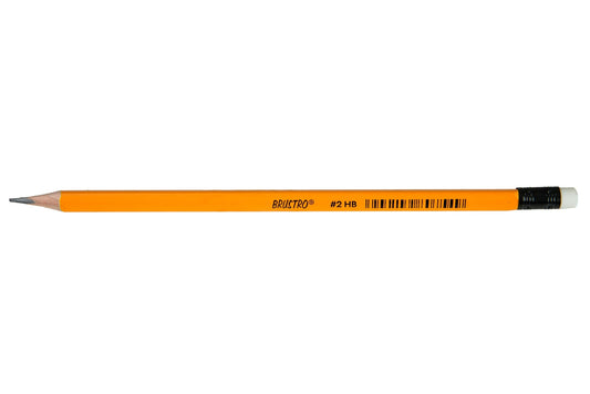 BRUSTRO 2HB Pencils |Pack of 2 (Total 24 Pencils)| Strong Grip, Extra Dark with Eraser Tip, Pre-Sharpened, Smooth Handwriting ,Ideal for Drawing,Sketching,Mandala,Graphite,Students,School,Office use