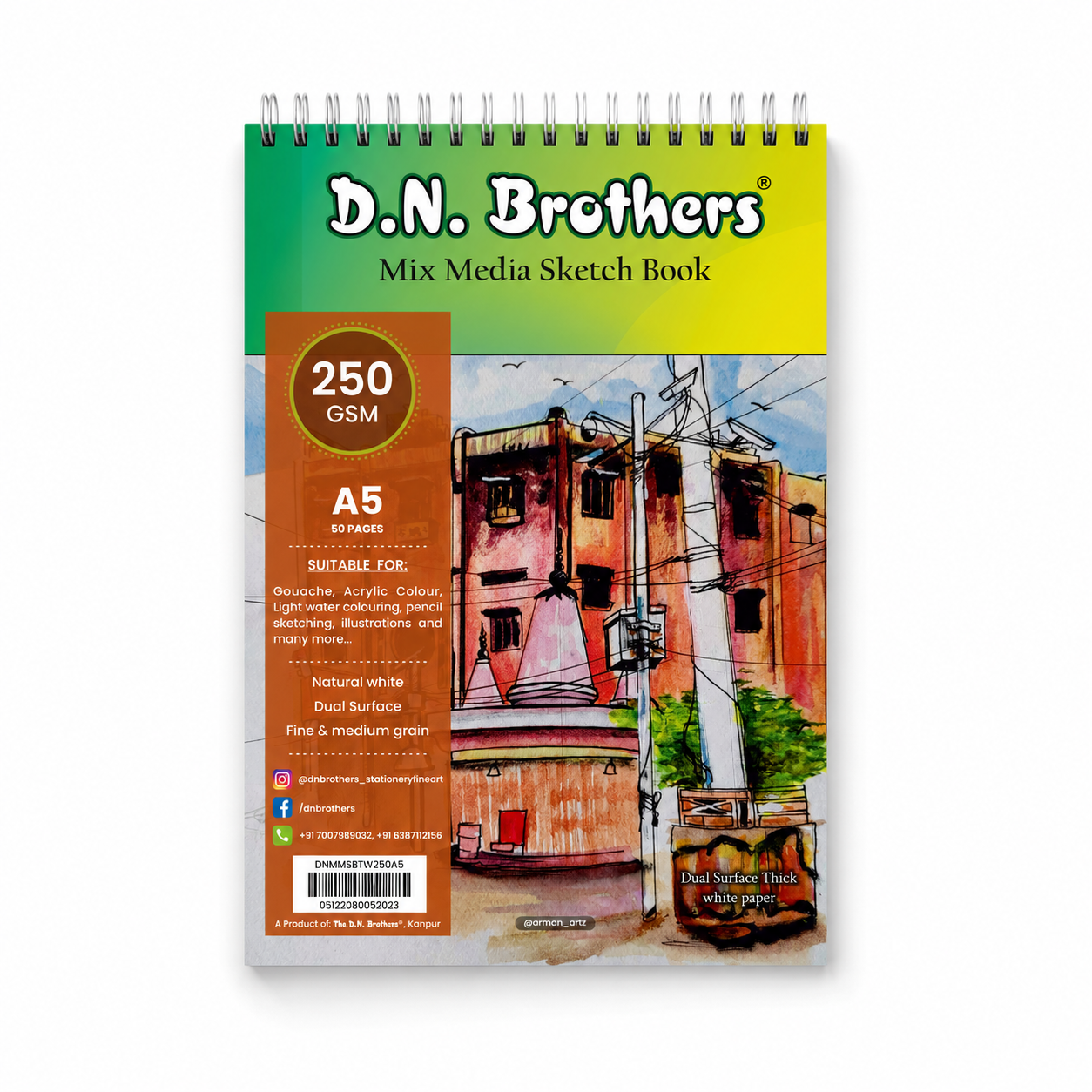 D.N. Brothers Mix Media Sketchbook 250 GSM