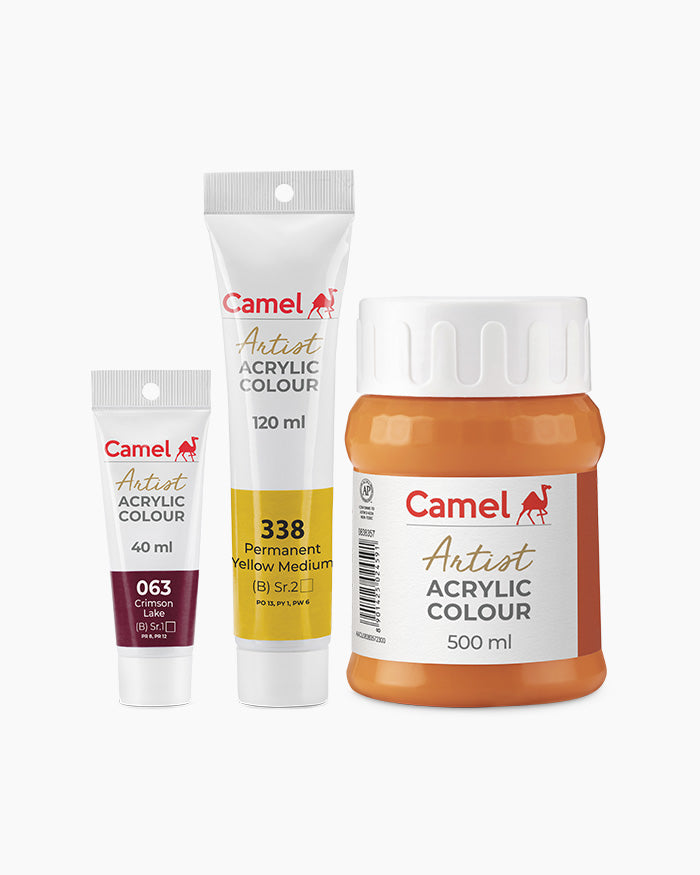 Camel Artist Acrylic Colours - Zinc White (496) 500 ml jar