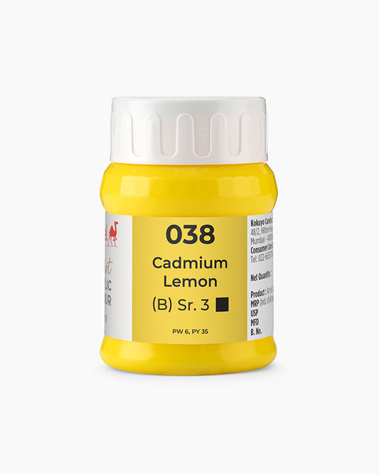 Camel Artist Acrylic Colours - Cadmium Lemon (038) 500 ml jar