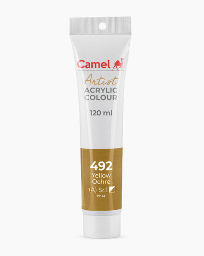Camel Artist Acrylic Colours - Yellow Ochre (492) 120 ml tube