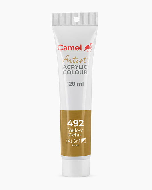 Camel Artist Acrylic Colours - Yellow Ochre (492) 120 ml tube