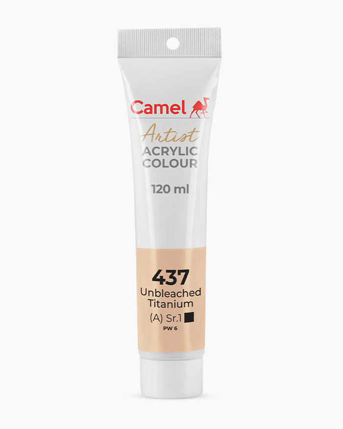 Camel Artist Acrylic Colours - Unbleached Titanium (437) 120 ml tube