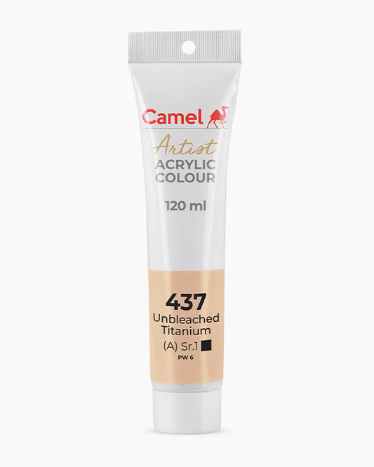 Camel Artist Acrylic Colours - Unbleached Titanium (437) 120 ml tube