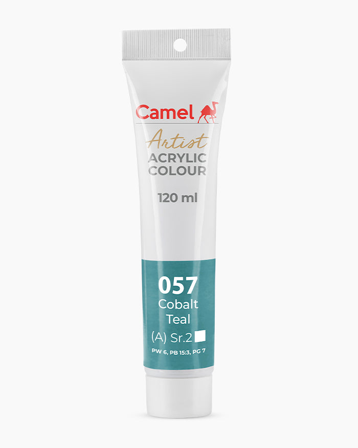 Camel Artist Acrylic Colours - Cobalt Teal (057) 120 ml tube