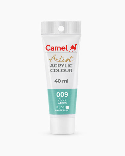 Camel Artist Acrylic Colours - Aqua Green (009) 40 ml tube