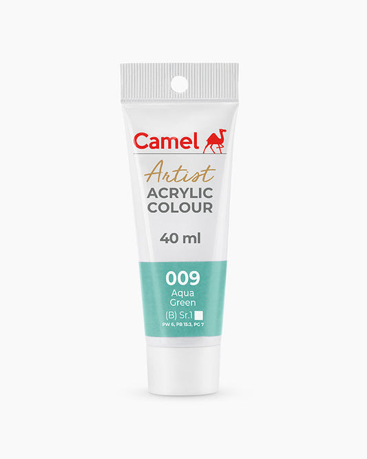 Camel Artist Acrylic Colours - Aqua Green (009) 40 ml tube