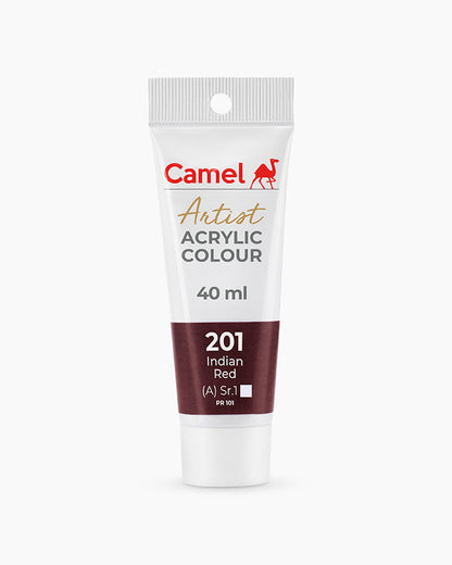 Camel Artist Acrylic Colours - Indian Red (201) 40 ml tube