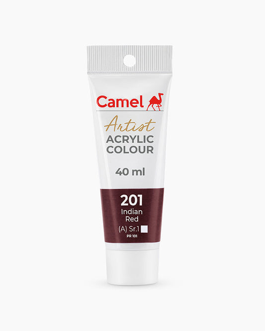 Camel Artist Acrylic Colours - Indian Red (201) 40 ml tube