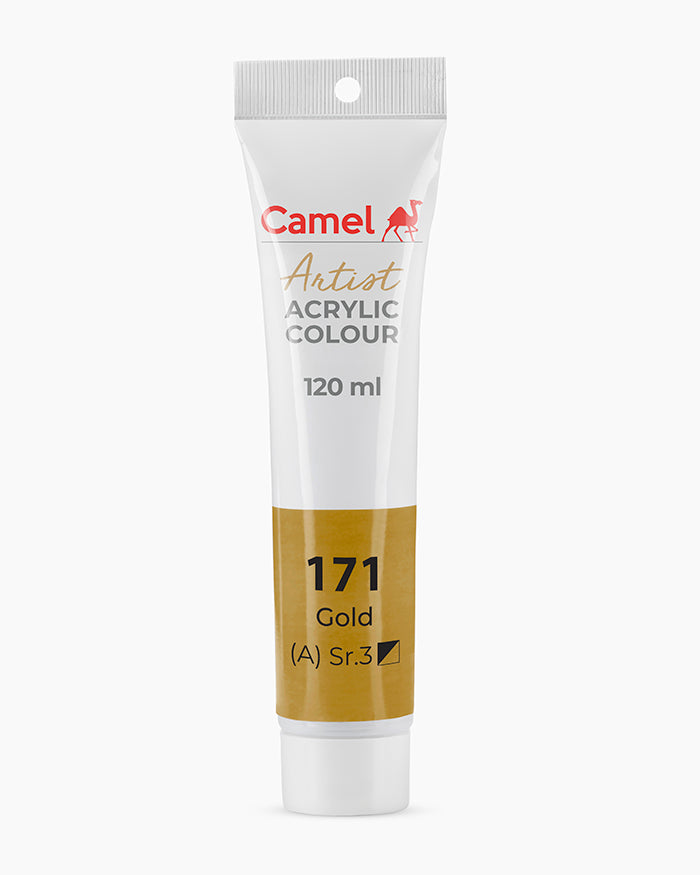 Camel Artist Acrylic Colours - Gold (171) 120 ml tube