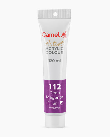 Camel Artist Acrylic Colours - Deep Magenta (112) 120 ml tube