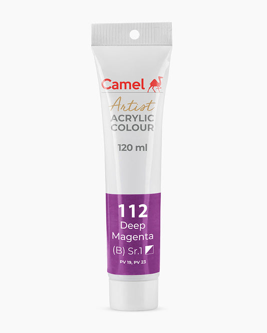 Camel Artist Acrylic Colours - Deep Magenta (112) 120 ml tube
