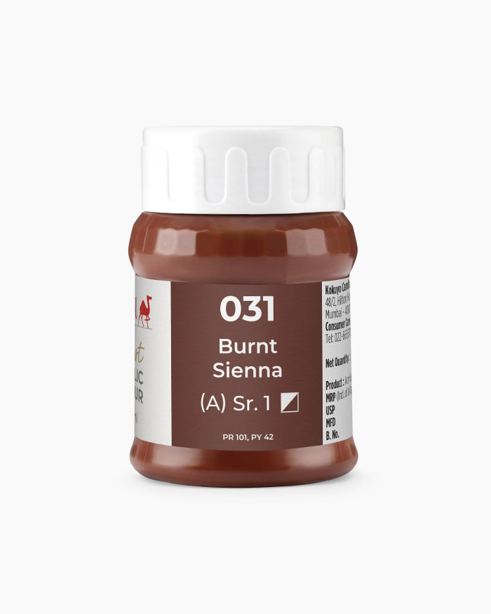 Camel Artist Acrylic Colours - Burnt Sienna (031) 500 ml jar