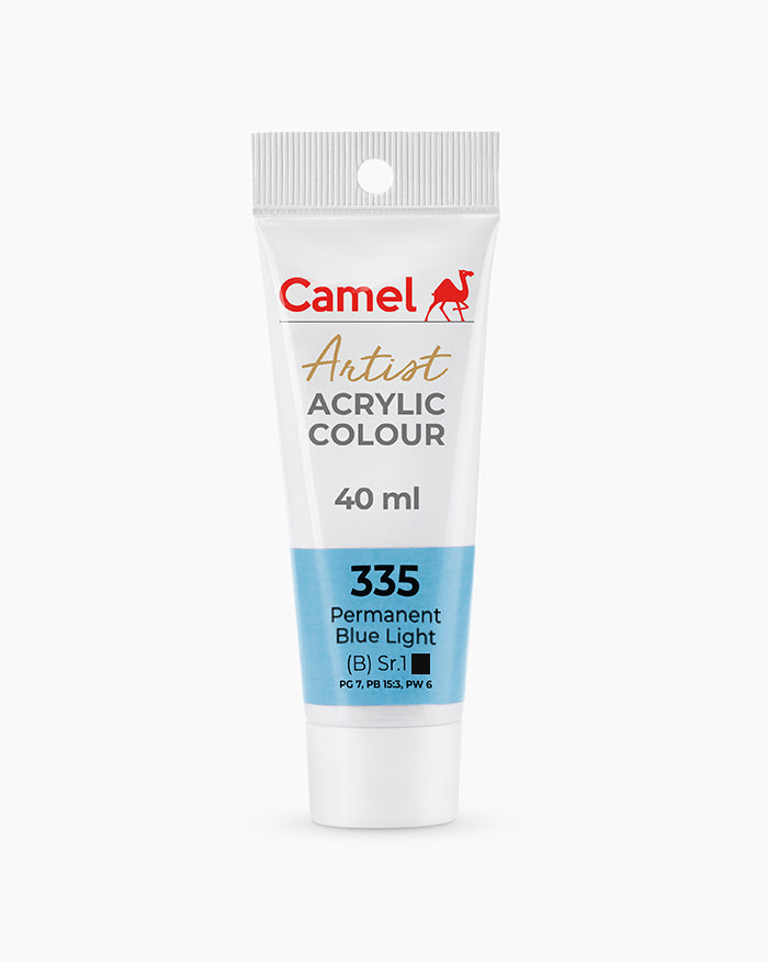 Camel Artist Acrylic Colours - Permanent Blue Light (335) 40 ml tube