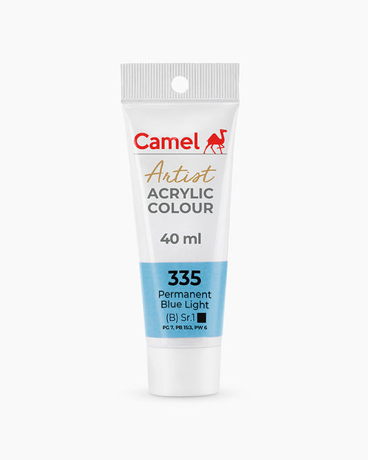 Camel Artist Acrylic Colours - Permanent Blue Light (335) 40 ml tube