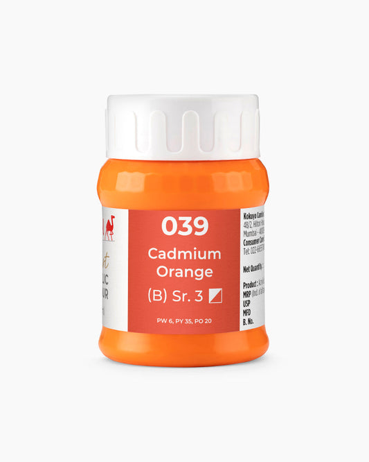 Camel Artist Acrylic Colours - Cadmium Orange (039) 500 ml jar