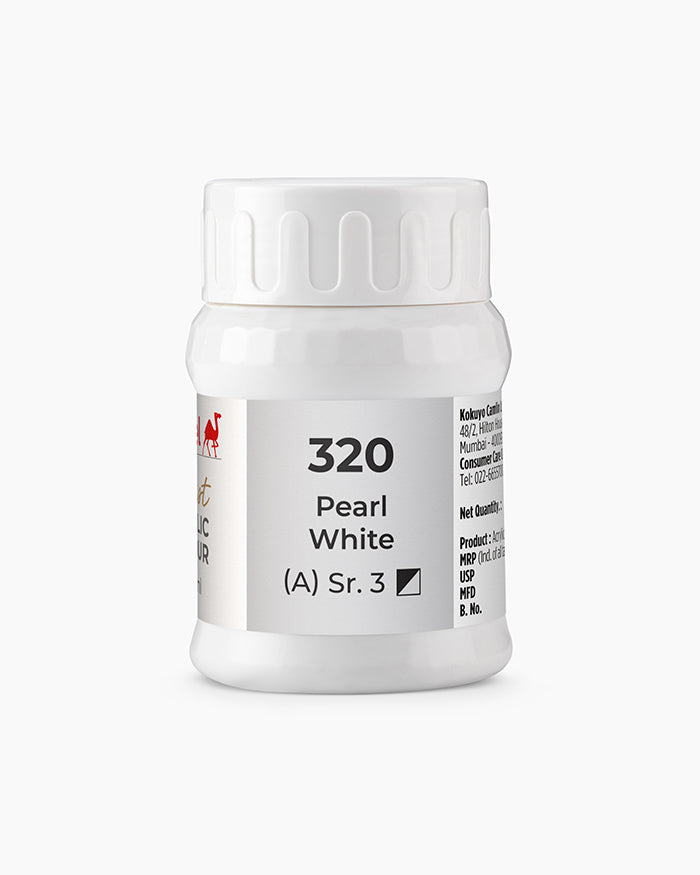 Camel Artist Acrylic Colours - Pearl White (320) 500 ml jar