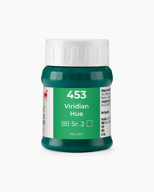 Camel Artist Acrylic Colours - Viridian Hue (453) 500 ml jar
