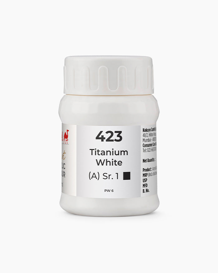 Camel Artist Acrylic Colours - Titanium White (423) 500 ml jar