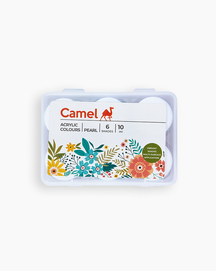 Camel Acrylic Colours - 6 shades in 10 ml, Pearl Range
