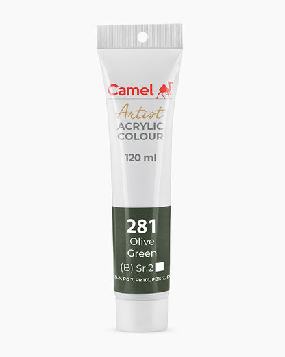 Camel Artist Acrylic Colours - Olive Green (281) 120 ml tube