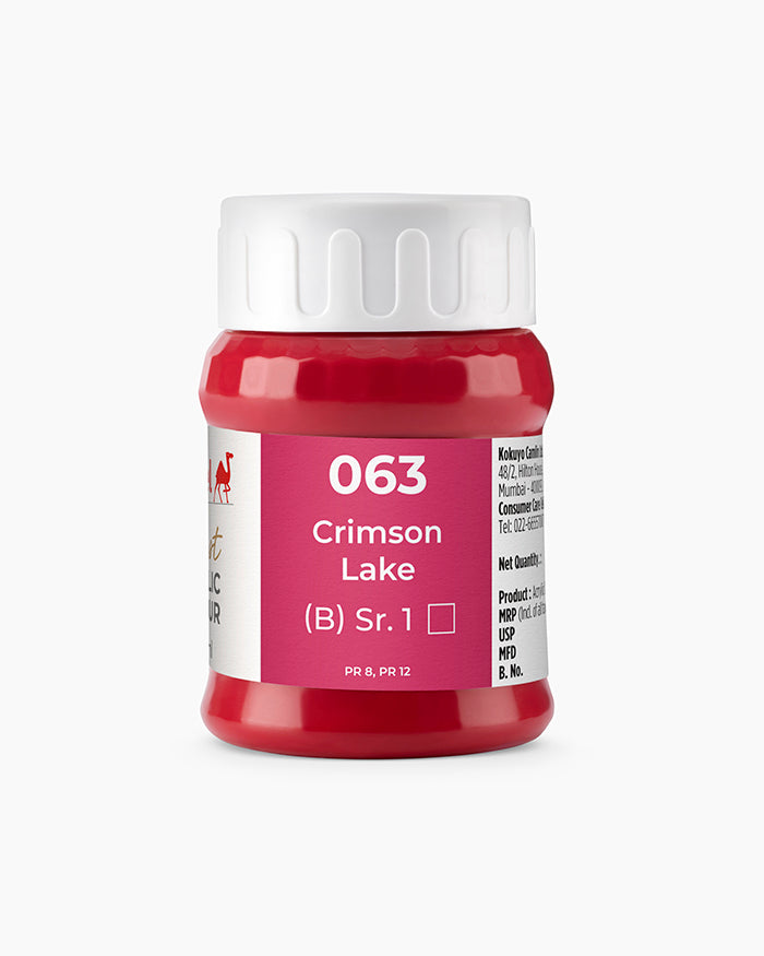 Camel Artist Acrylic Colours - Crimson Lake (063) 500 ml jar