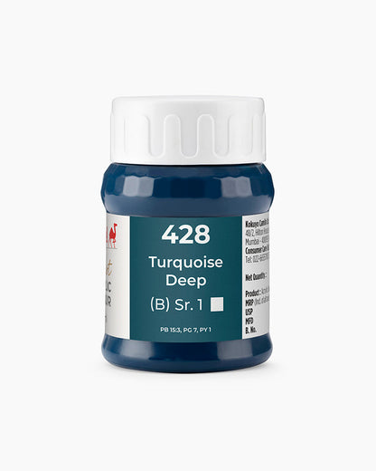 Camel Artist Acrylic Colours - Turquoise Deep (428) 500 ml jar