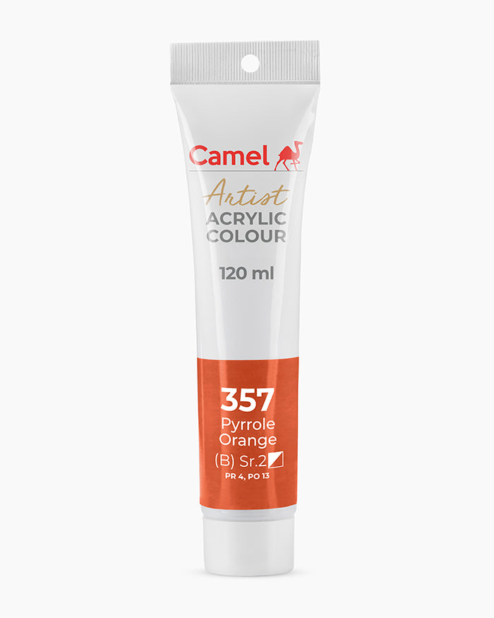 Camel Artist Acrylic Colours - Pyrrole Orange (357) 120 ml tube