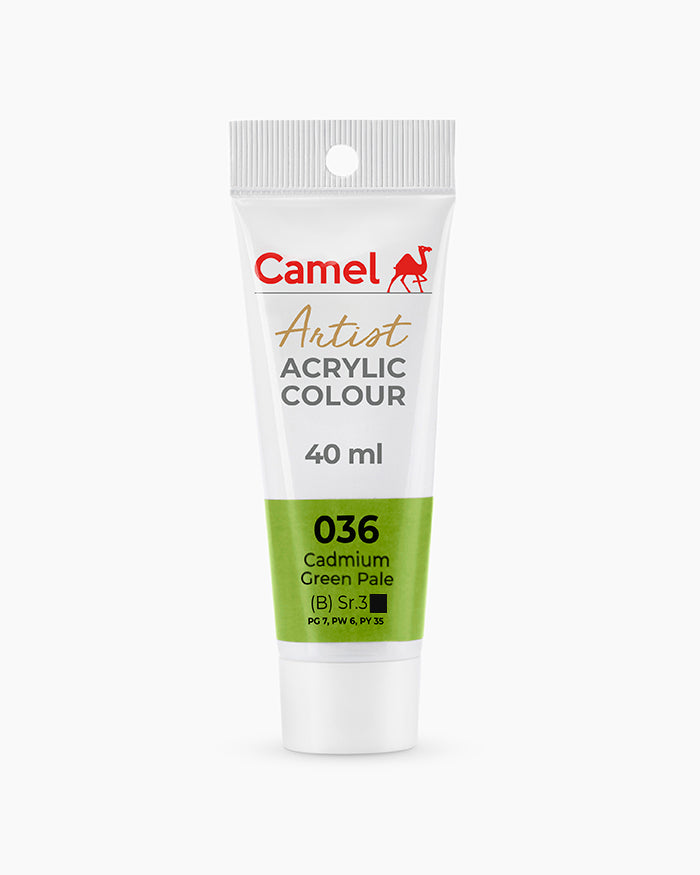 Camel Artist Acrylic Colours - Cadmium Green Pale (036) 40 ml tube