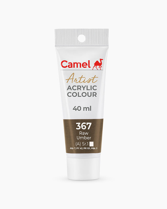 Camel Artist Acrylic Colours - Raw Umber (367) 40 ml tube