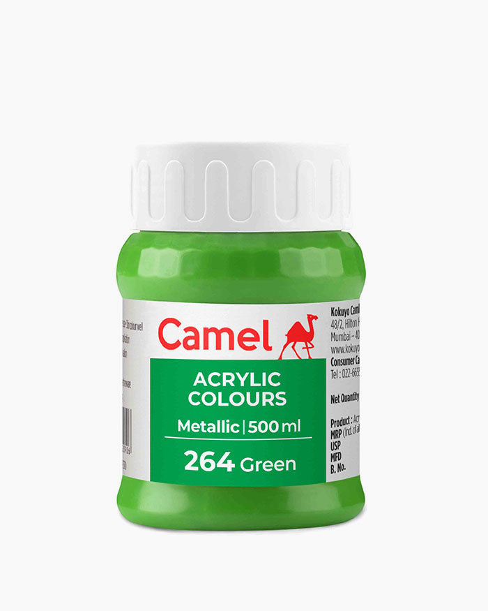 Camel Acrylic Colours - Metallic - 500 ml Bottle