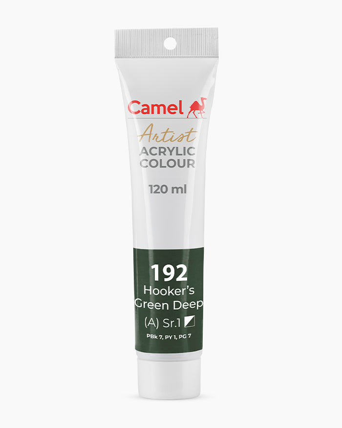 Camel Artist Acrylic Colours - Hooker`s Green Deep (192) 120 ml tube