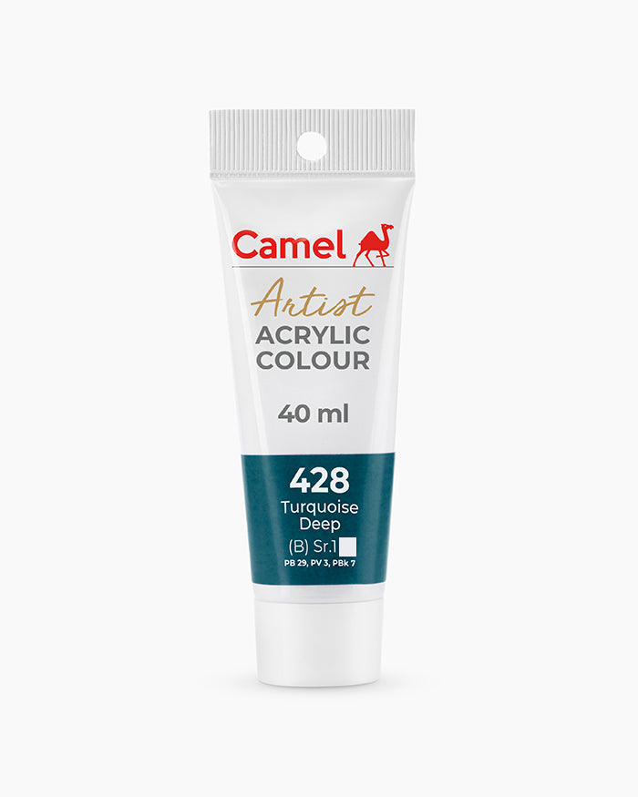 Camel Artist Acrylic Colours - Turquoise Deep (428) 40 ml tube