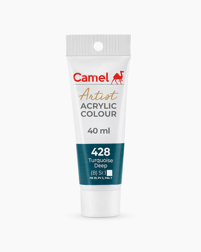 Camel Artist Acrylic Colours - Turquoise Deep (428) 40 ml tube