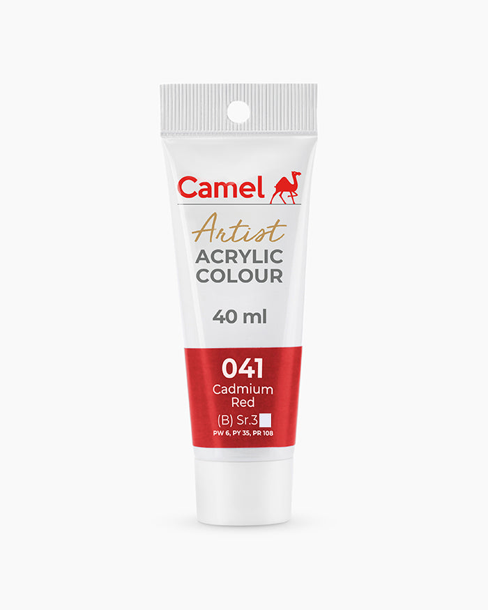 Camel Artist Acrylic Colours - Cadmium Red (041) 40 ml tube