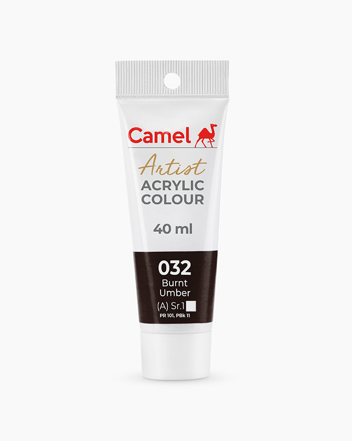 Camel Artist Acrylic Colours - Burnt Umber (032) 40 ml tube