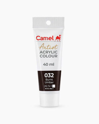 Camel Artist Acrylic Colours - Burnt Umber (032) 40 ml tube