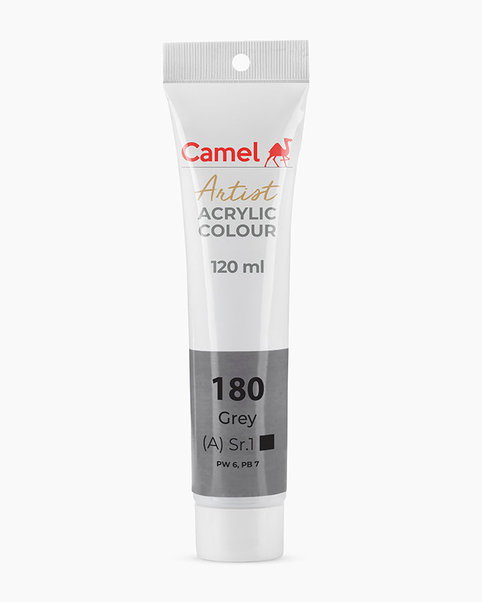 Camel Artist Acrylic Colours - Grey (180) 120 ml tube