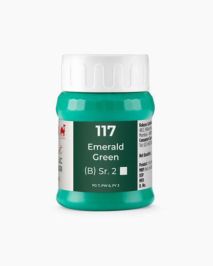 Camel Artist Acrylic Colours - Emerald Green (117) 500 ml jar