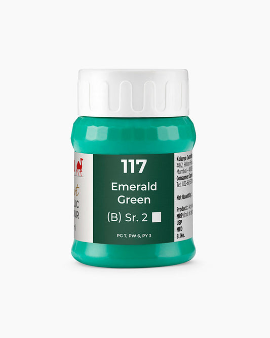 Camel Artist Acrylic Colours - Emerald Green (117) 500 ml jar