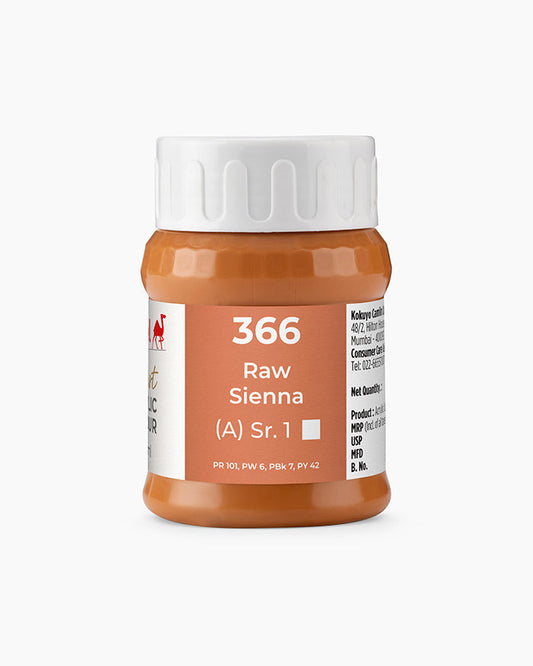 Camel Artist Acrylic Colours - Raw Sienna (366) 500 ml jar