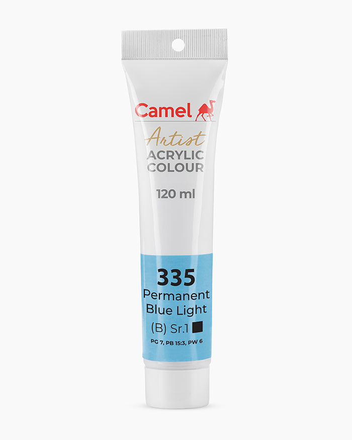 Camel Artist Acrylic Colours - Permanent Blue Light (335) 120 ml tube