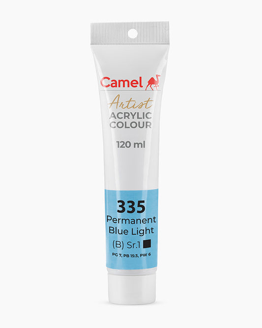 Camel Artist Acrylic Colours - Permanent Blue Light (335) 120 ml tube