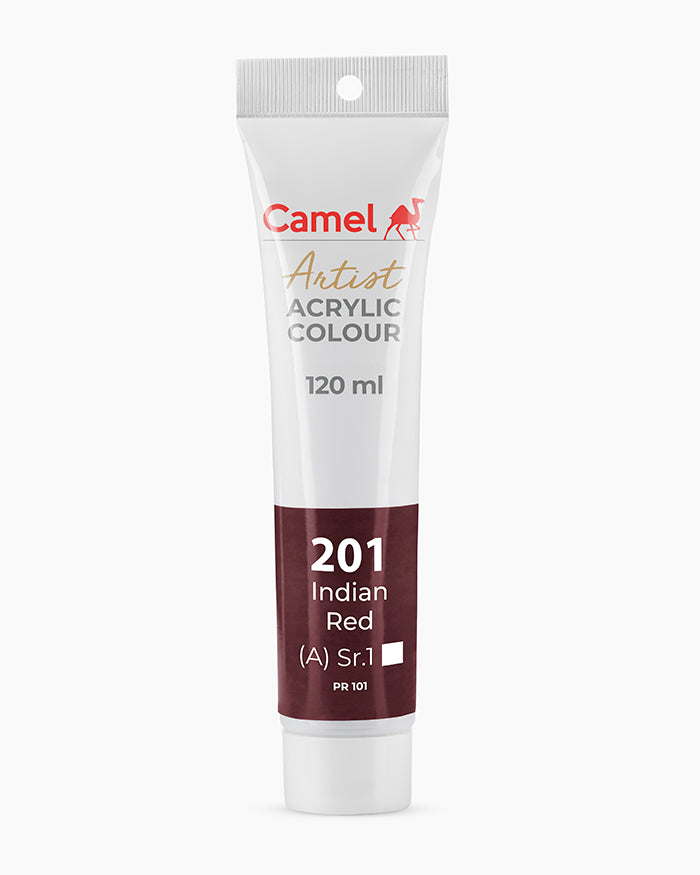Camel Artist Acrylic Colours - Indian Red (201) 120 ml tube