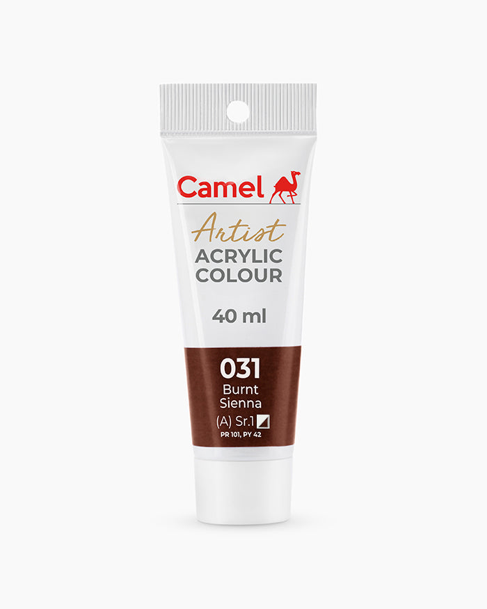 Camel Artist Acrylic Colours - Burnt Sienna (031) 40 ml tube