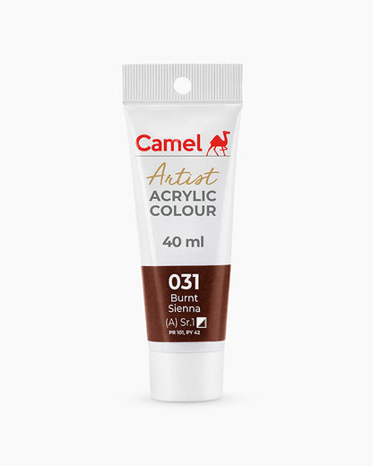 Camel Artist Acrylic Colours - Burnt Sienna (031) 40 ml tube