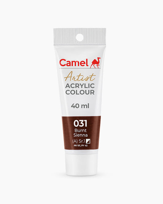 Camel Artist Acrylic Colours - Burnt Sienna (031) 40 ml tube