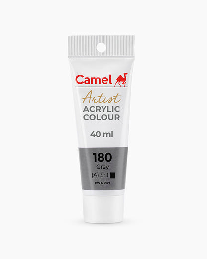 Camel Artist Acrylic Colours - Grey (180) 40 ml tube