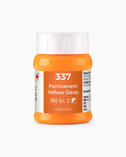Camel Artist Acrylic Colours - Permanent Yellow Deep (337) 500 ml jar