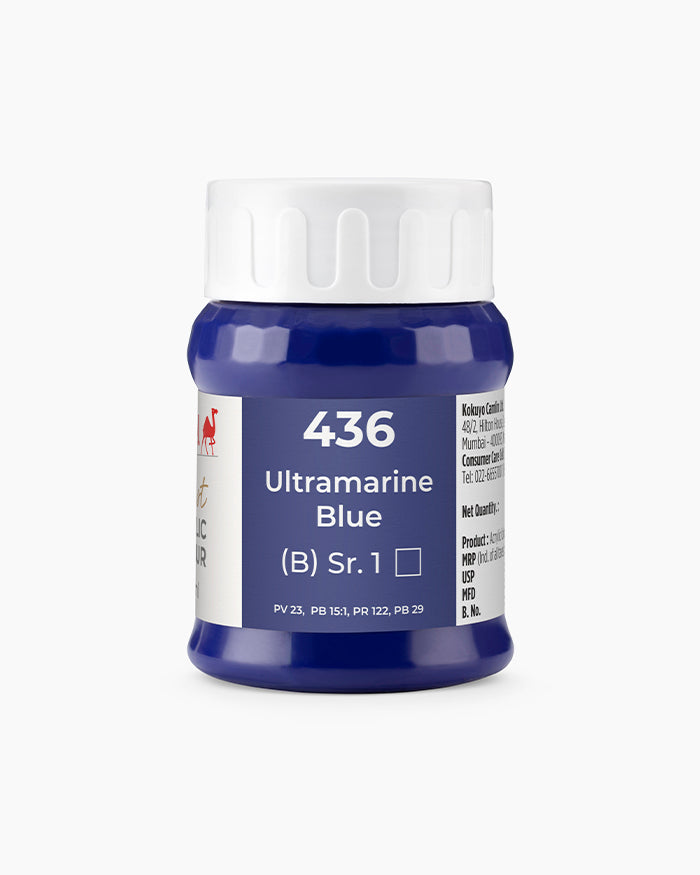 Camel Artist Acrylic Colours - Ultramarine Blue (436) 500 ml jar